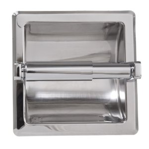 Polished Chrome Recessed Toilet Paper Holder