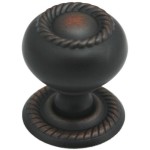 Size: 1-1/4" Diameter Finish: Oil Rubbed Bronze MyHomeHardware: k53471 All cabinet hardware comes with screws. Our finishes are designed and tested to withstand corrosion by moisture and salt air. When properly maintained, our finishes resist abrasion and enhance the luster and exquisite beauty of our products for years. All our die-cast, stamped and solid brass products are protected by triple treatments of long-lasting genuine laquer which is the only coating designed to enhance the finish without discoloring.